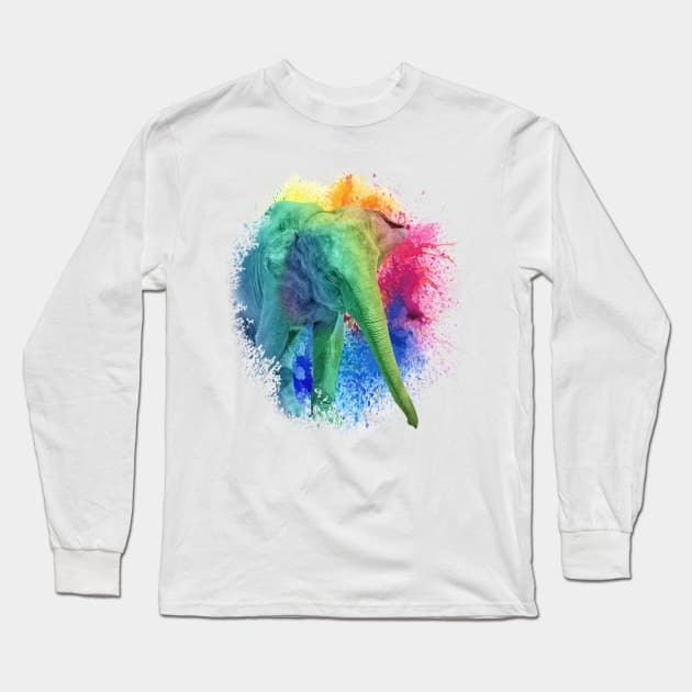 Colorful Elephant Zoo Long Sleeve T-Shirt by anbartshirts